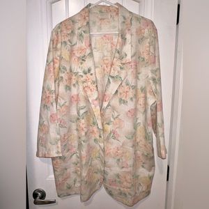 Distinctly Different vintage 1990s floral blazer
